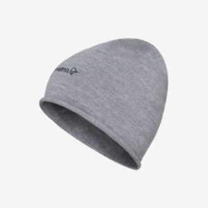 Norrøna light merinoUll roll edge Beanie grey melange OneSize