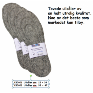 Arctic Norway Ullsåler 100%