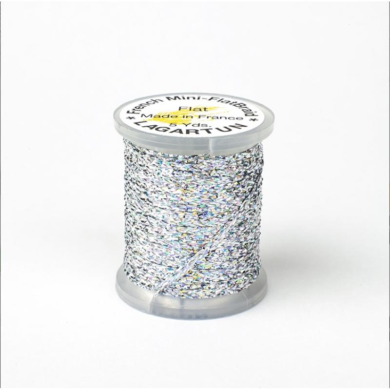 Lagartun Mini Flatbraid Shiny Holographic Silver